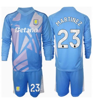 Aston Villa Emiliano Martinez #23 Brankář Alternativní dres komplet pro Děti 2024-25 Dlouhým Rukávem (+ Krátké kalhoty)